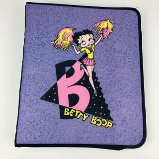 Vintage Rare 90s Betty Boop Cheerleader Trapper Keeper Binder 80s Colors