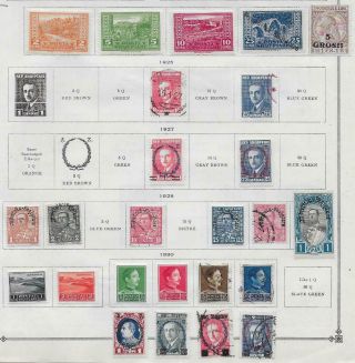 25 Albania Stamps From Quality Old Antique Album 1921 - 1930