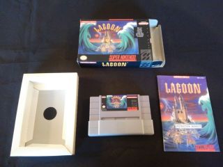 Lagoon (snes) Nintendo Cib Complete Box Kemco Seika 1991 Saves Rare