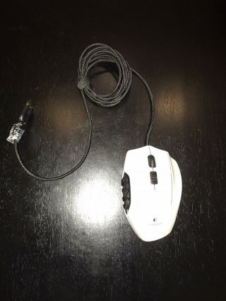 Logitech G600 Mmo Laser Gaming Mouse Rare White