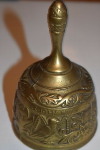 Antique Vintage Brass Bronze Bell With Matheus Marcus Lucas Johannes Evangelists