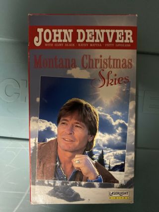 John Denver: Montana Christmas Skies (vhs) Clint Black,  Kathy Mattea.  Vg.  Rare