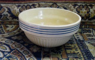 Antique Red Wing Stoneware 6 1/2 " Saffron Mixing Bowl Kitchenware