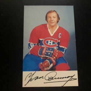 1976 - 77 Rare Yvan Cournoyer Montreal Canadiens Team Issued Hockey Postcard Nhl