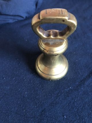 Antique Brass 1lb Bell Weight