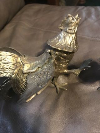 vintage antiques solid brass Fairing Roosters 2