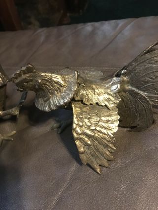 vintage antiques solid brass Fairing Roosters 3