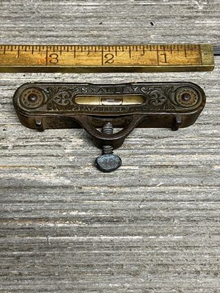 Antique Stanley Level Brass And Cast Iron Framing Square Level