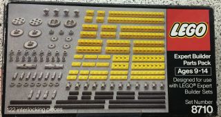 Vintage 1980 Lego Expert Builder Parts Pack Set Number 8710
