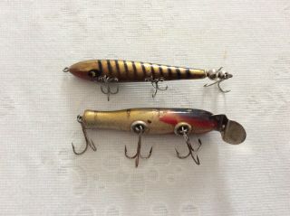 2 Vintage Fishing Lures Lucky Strike & Unknown 2