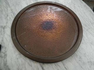 Arts & Crafts Beaten Copper Charger/tray - A/f/