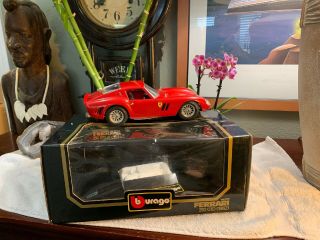Burago No.  3011 Ferrari 250 Gto (1962) Red 1:18 Die - Cast Model Car,  Box Rare