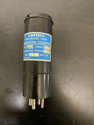 Vintage Rare Amperex Radiation Counter Geiger Tube