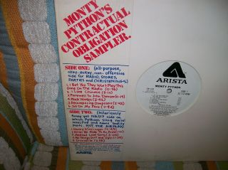 Monty Python 11 - track VERY RARE PROMOTIONAL ONLY 12 - inch from 1980 2