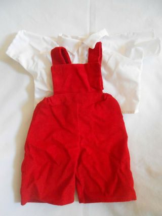 Vintage Handmade For Cabbage Patch Doll Clothes Overalls And Shirt
