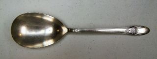 1847 Rogers Bros Silverware Silver Plate Serving Spoon First Love Vintage 8 "