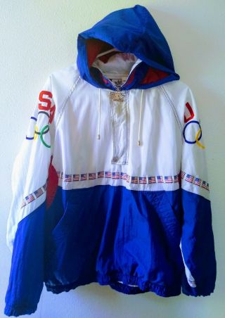 Rare Vintage Olympic Starter Jacket Windbreaker Team 1992 Usa Size Large