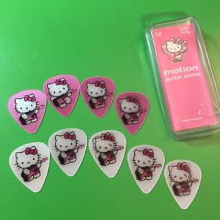 Hello Kitty Fender Sanrio Picks Rare Pink White Motion Guitar Pick,  Pack Of 9