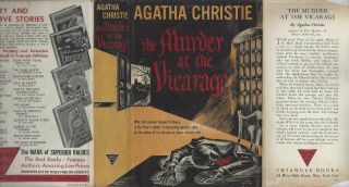 Agatha Christie - The Murder At The Vicarage - 1942 W/dj Rare N - Fine