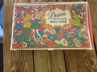Vintage 1971 Dawn And Her Friends Doll Case Orange / Pink Topper Corp
