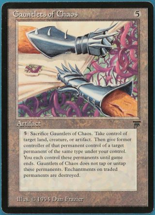 Gauntlets Of Chaos Legends Nm Artifact Rare Magic Mtg Card (id 137041) Abugames