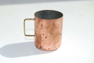 Copper 1/3 gill measuring cup third gill brass handle 2