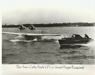 Large And Very Rare Photograph Of A Saro Cutty Sark Flying Boat