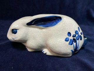 Rare Vintage Dedham Pottery Glaze - Potting Shed Large Rabbit - Wow