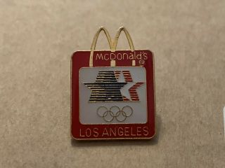 Very Rare La 1984 Olympics Pin Badge Mcdonalds Sponsor Los Angeles Usa Logo