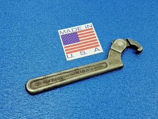Antique J.  H.  Williams Usa 471 Adjustable Spanner Wrench 3/4 To 2 " Ships