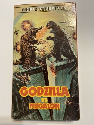 Godzilla Vs Megalon Vhs Diamond Entertainment 1991 Rare Kaiju Horror Htf