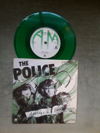The Police: Rare 7 " Vinyl In Bottle - Green Of 