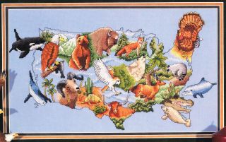 Pegasus Publication The United States Cross Stitch Booklet The Continents Rare
