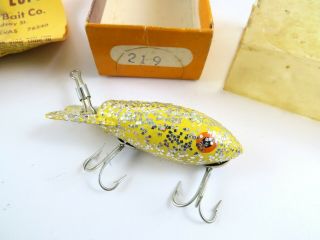 Vintage Wood Bomber Crankbait Fishing Lure W/insert,  319 Sparkle Yellow