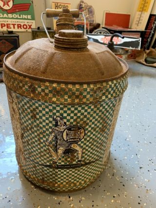 Rare Vintage Nourse Oil Co.  5 Gallon Can Kansas City Mo Viking