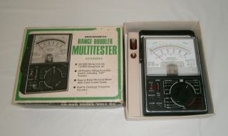 Vintage 1970 ' s Micronta Range Doubler Volt OHM meter Tester 22 - 204A 2