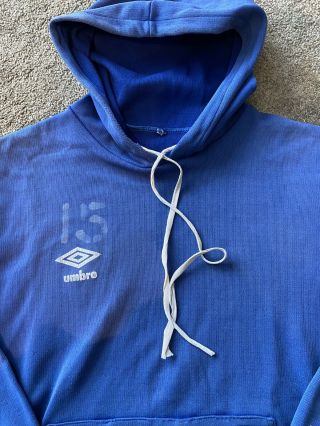Rare 70s Everton Umbro Match Worn Player Issued Training Top Shirt Drill Hoody 2