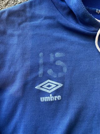 Rare 70s Everton Umbro Match Worn Player Issued Training Top Shirt Drill Hoody 3