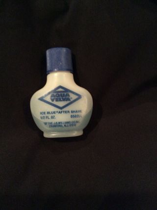 Vintage Miniature Plastic Bottle Of Aqua Velva After Shave 1/2 Fl Oz Rare