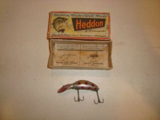 Vintage Heddon Tadpolly Spook 9000 Srb Lure,  Body Is 3 - 1/8 " Long,
