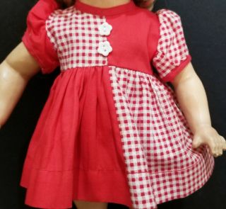 Factory Made Red And White Gingham Doll Dress Panty Fits 14 " Doll Shirly Templ