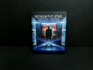 Resident Evil Final Chapter (4k Uhd,  Blu - Ray,  2016) Best Buy Steelbook.  Oop Rare
