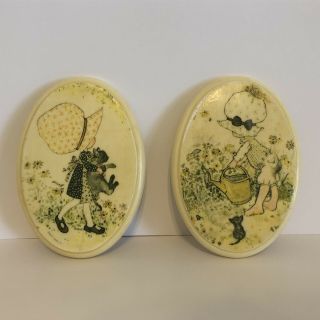Vintage Holly Hobbie Ceramic Wall Plaques