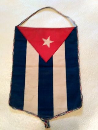 Cuba - Cuban Football Association - Very Rare Old Official Soccer Pennant