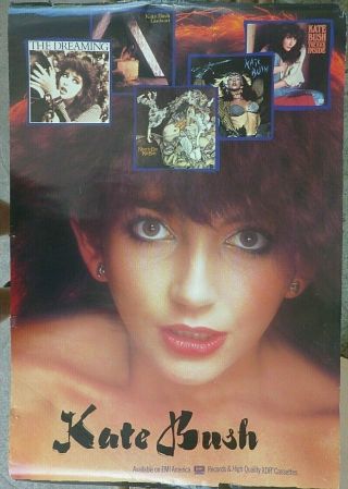 Very Rare Kate Bush Never For Ever 1980 Vintage Orig Music Store Promo Poster