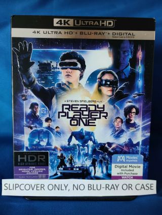 Ready Player One 4k Blu - Ray Slipcover Only Rare Oop
