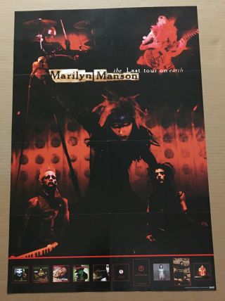 Marilyn Manson Rare 1999 Promo Poster For Last Tour Cd Never Displayed 18x27
