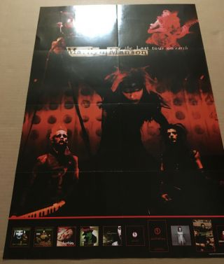 MARILYN MANSON Rare 1999 PROMO POSTER for Last Tour CD NEVER DISPLAYED 18x27 2