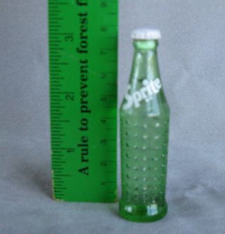 Vintage Miniature Glass Bottle Sprite 3 " - Soda Coke Pop Mini Bottle Sprite