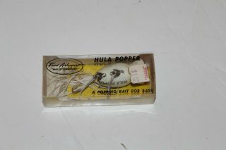 Vintage Fred Arbogast Hula Popper 5/8 Oz.  750f Un Fished Fishing Lure
